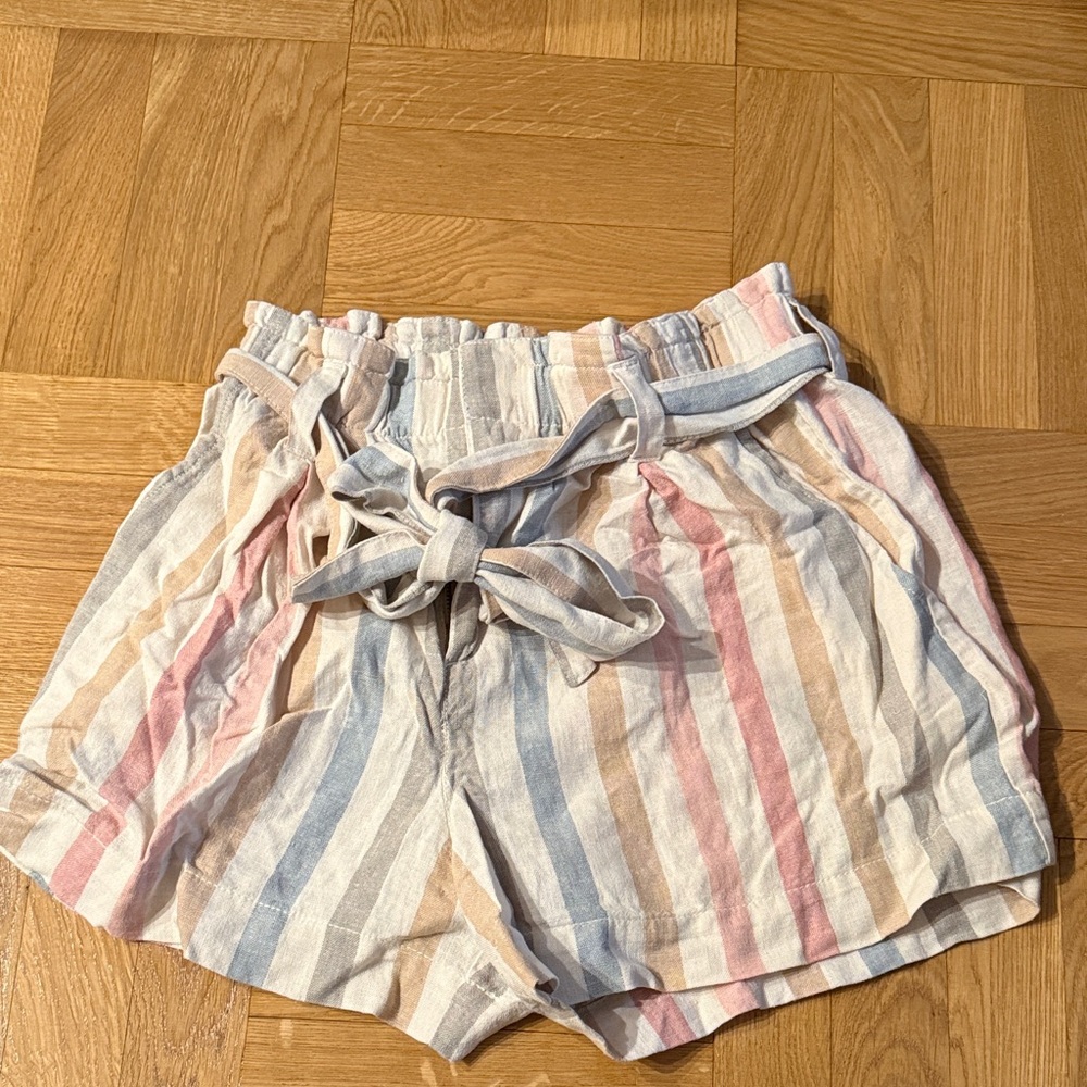 GAP Multicolor Striped High Waist Shorts